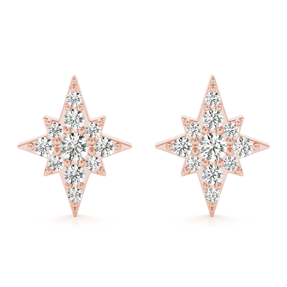 Celestial Radiance Star Diamond Studs