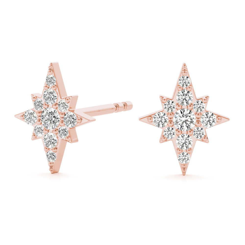 Celestial Radiance Star Diamond Studs