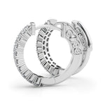 Load image into Gallery viewer, Double Row Hoop Vault Lock Earrings
