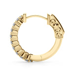 Load image into Gallery viewer, Double Row Hoop Vault Lock Earrings
