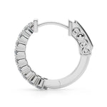 Load image into Gallery viewer, Double Row Hoop Vault Lock Earrings

