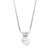 White Pearl & CZ Solitaire Bridal Necklace