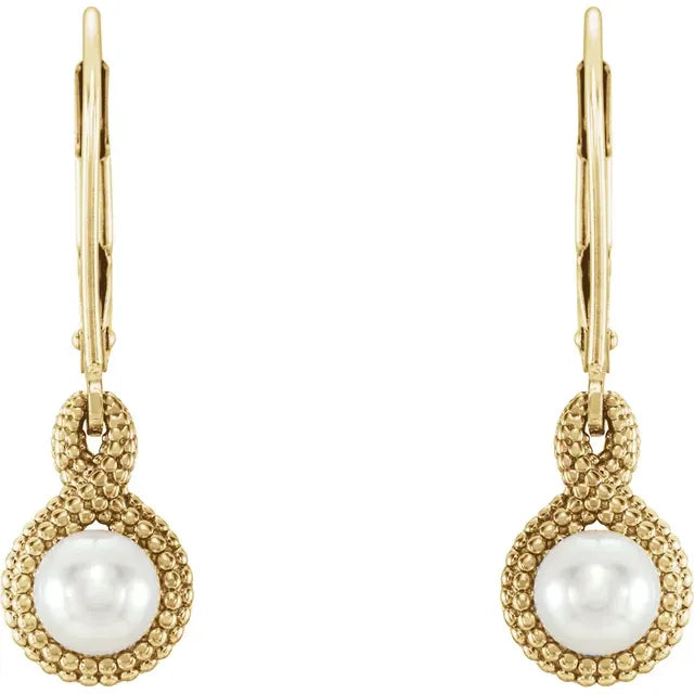 Sterling Silver Pearl Beaded Earrings