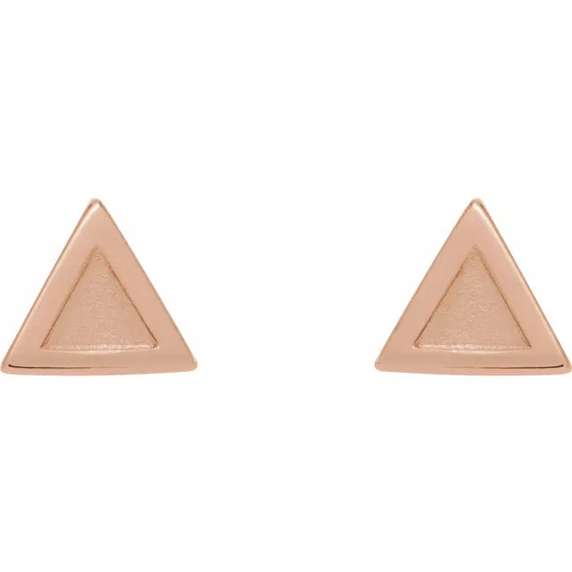 Dreamy and Eye-Catching Jewelry Gifts for Women: Triangle Gold Stud Earrings