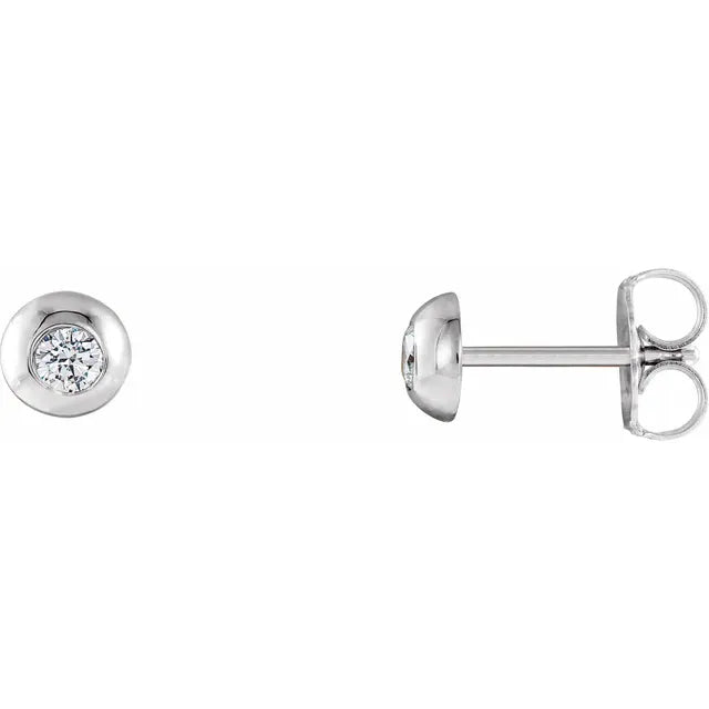 Classic Pattern Bezel Set Stud Earrings