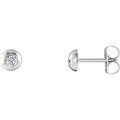 Classic Pattern Bezel Set Stud Earrings