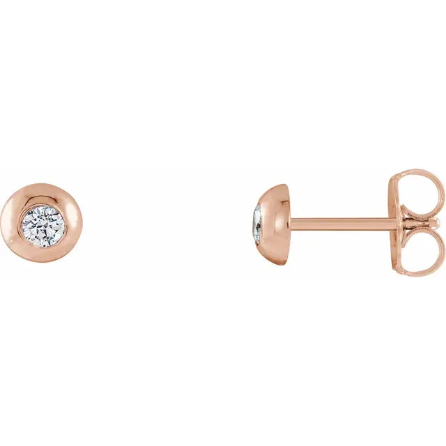 Classic Pattern Bezel Set Stud Earrings
