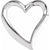 Fashionable Women Open Heart Slide Pendant