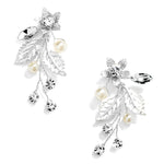 Load image into Gallery viewer, Austrian Crystal Leaves Earrings
