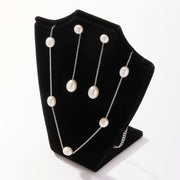 Ivory Pearl Necklace And Earrings Set For Wedding