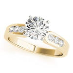 Load image into Gallery viewer, Single-Row Channel-Set Diamond Engagement Ring
