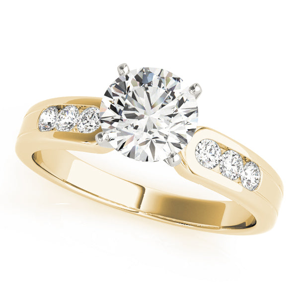 Single-Row Channel-Set Diamond Engagement Ring