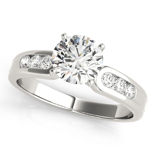 Single-Row Channel-Set Diamond Engagement Ring