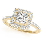 Load image into Gallery viewer, Square Cushion Cut Halo Engagement Ring
