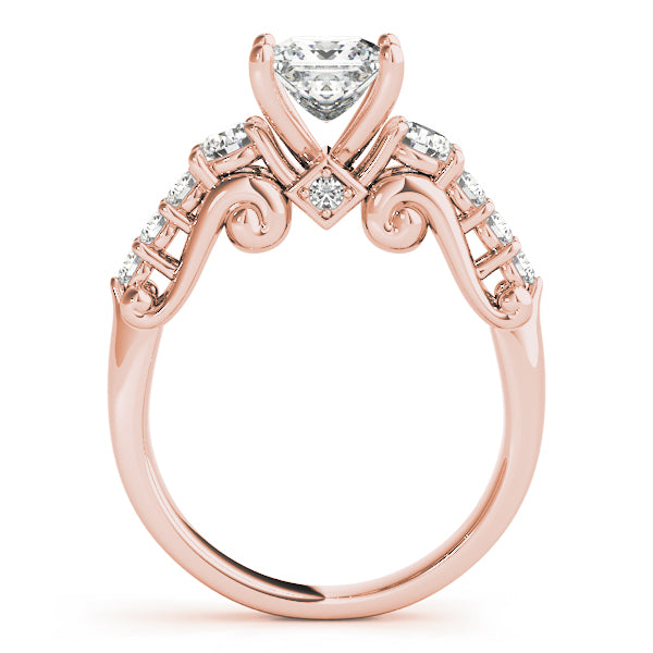 Round Cut Three Stone Engagement Ring