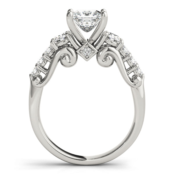 Round Cut Three Stone Engagement Ring