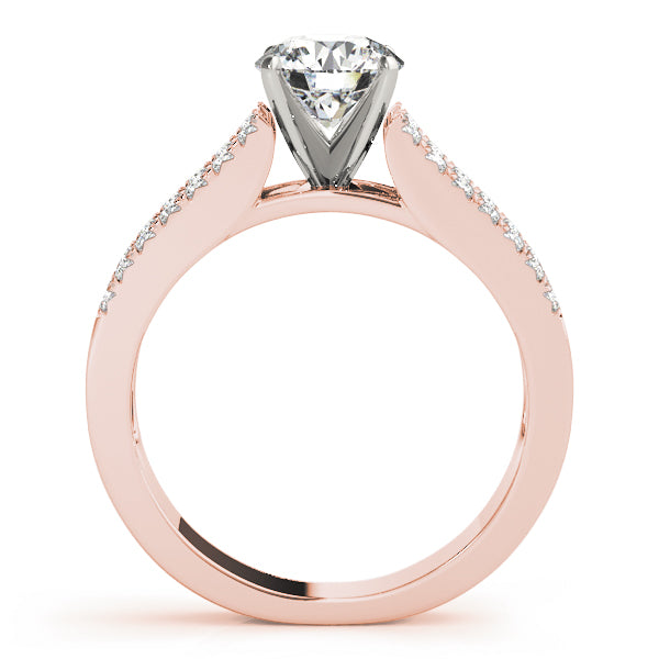 Multi Row Round Diamond Engagement Ring