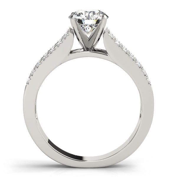 Multi Row Round Diamond Engagement Ring