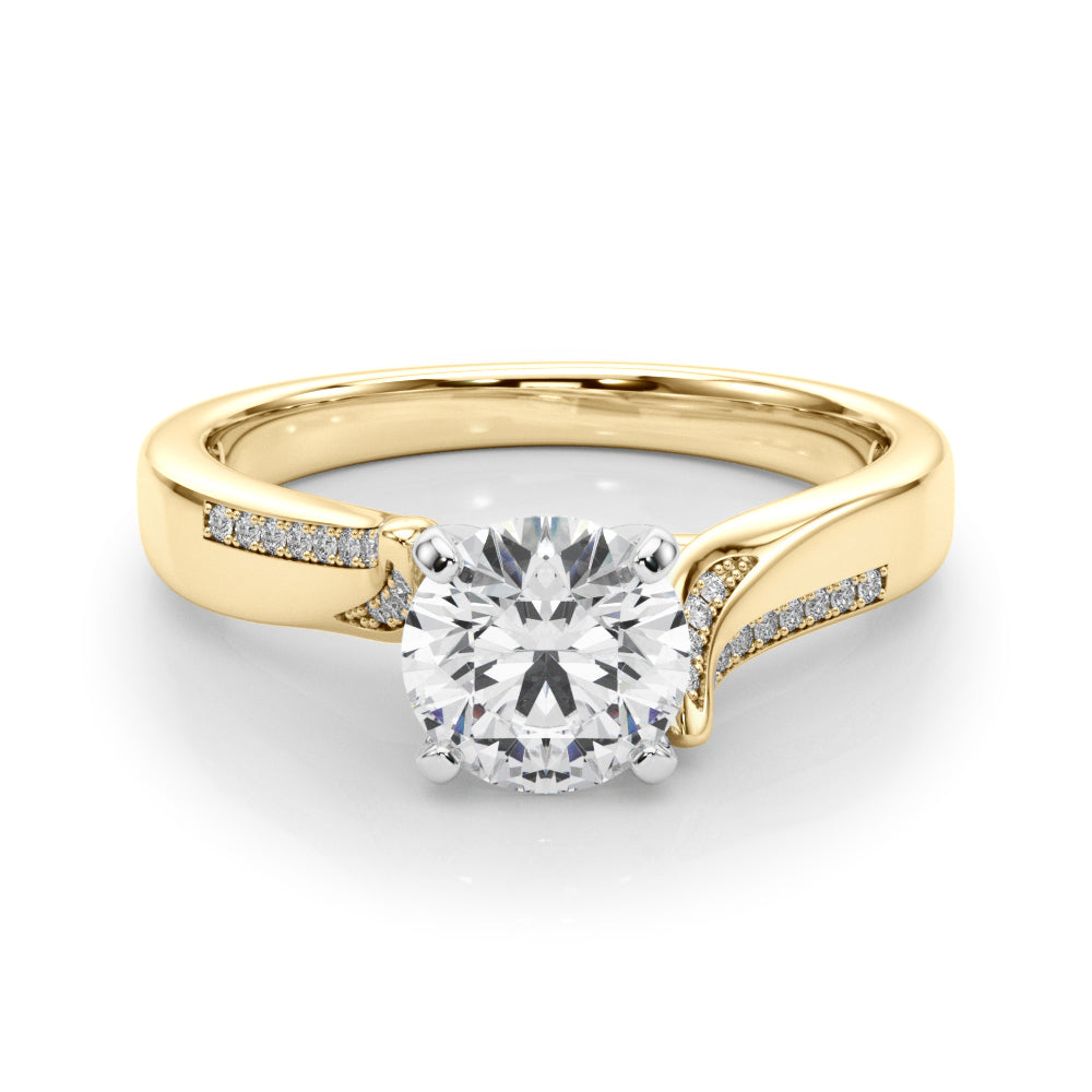 Elegant Multi Row Round Diamond Engagement Ring