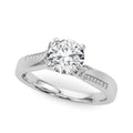 Elegant Multi Row Round Diamond Engagement Ring