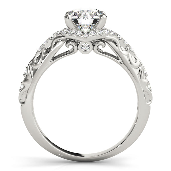 Round Diamond Halo Engagement Ring