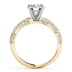 Load image into Gallery viewer, Twist Multi Row Round Diamond Engagement Ring
