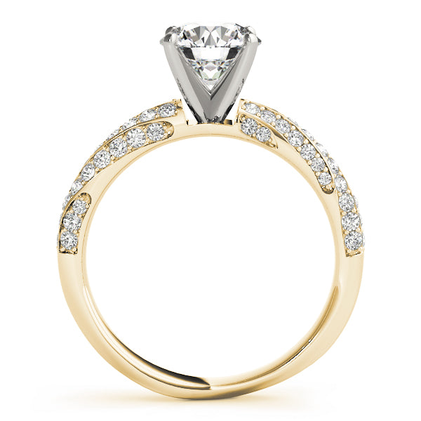 Twist Multi Row Round Diamond Engagement Ring