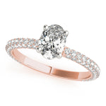 Load image into Gallery viewer, Oval Cut Pave Engagement Ring

