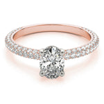 Load image into Gallery viewer, Oval Cut Pave Engagement Ring
