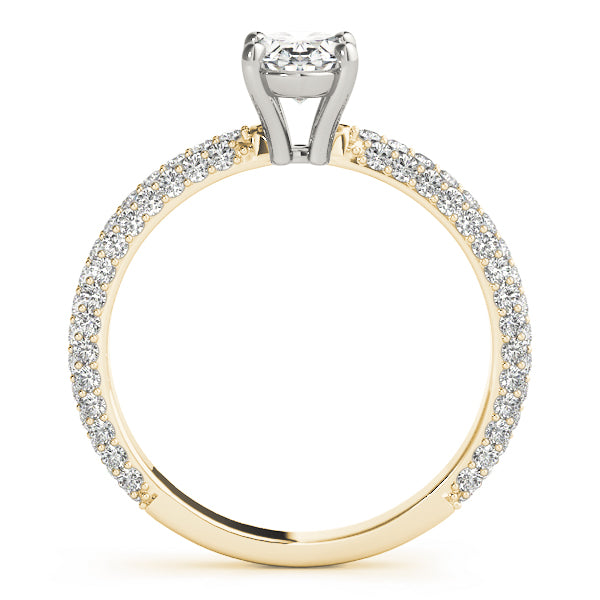 Oval Cut Pave Engagement Ring