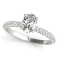 Oval Cut Pave Engagement Ring