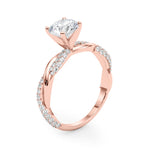 Load image into Gallery viewer, Twisted Band Round Diamond Engagement Ring

