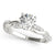 Twisted Band Round Diamond Engagement Ring