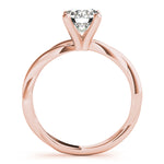 Load image into Gallery viewer, Twisted Shank Round Diamond Solitaire Engagement Ring
