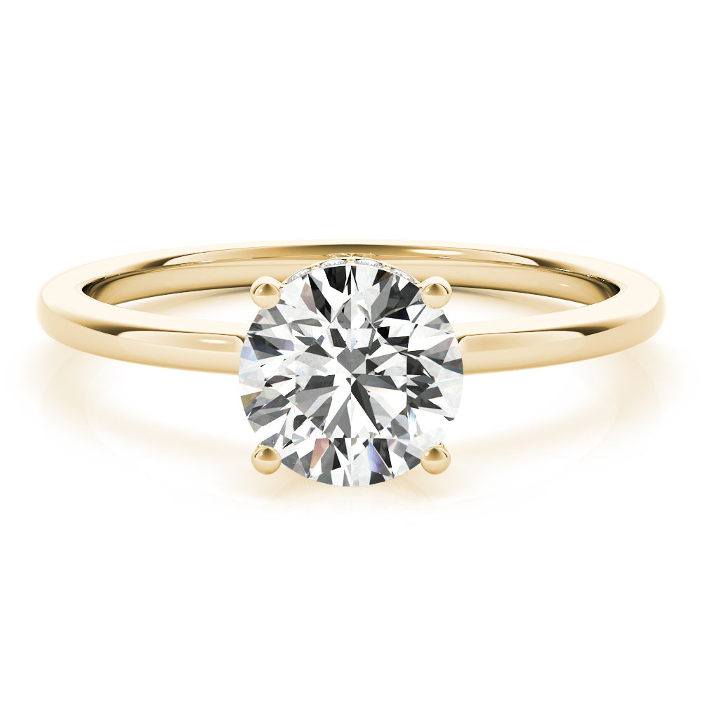 Hidden Halo Solitaire Engagement Ring