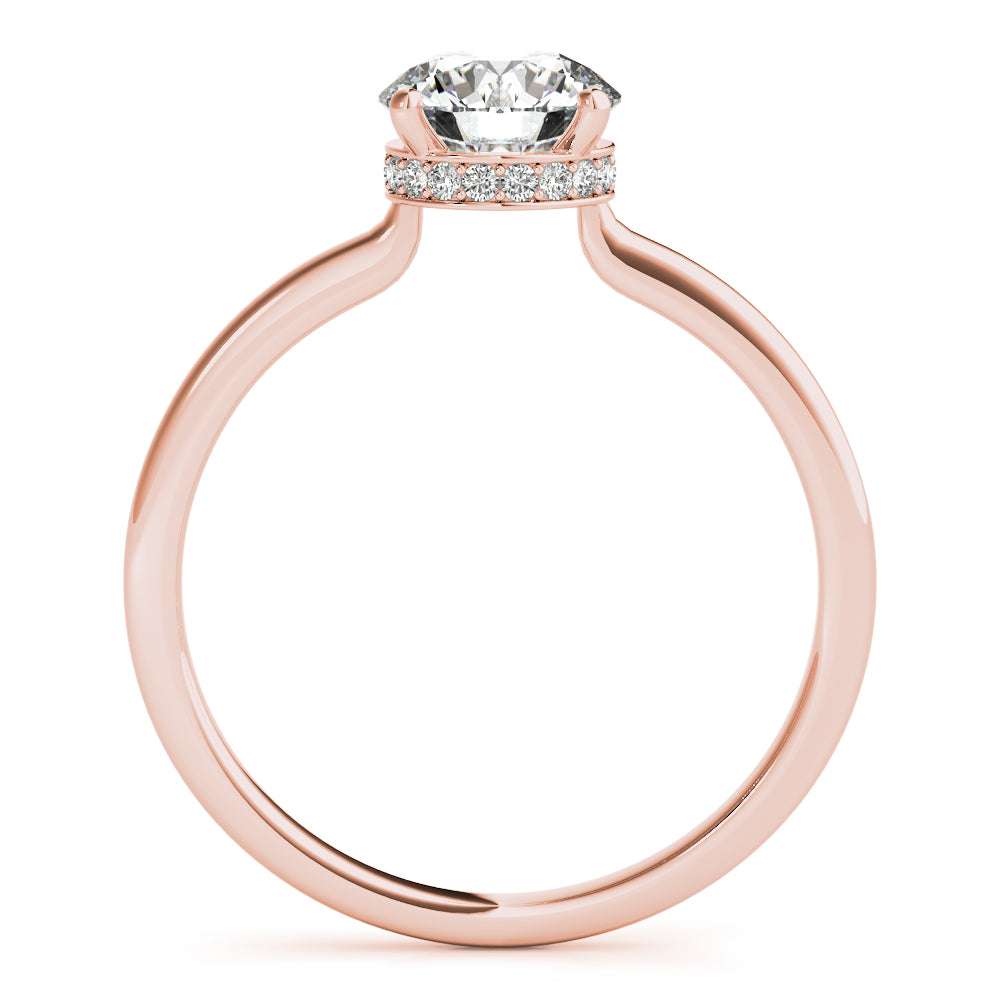 Hidden Halo Solitaire Engagement Ring