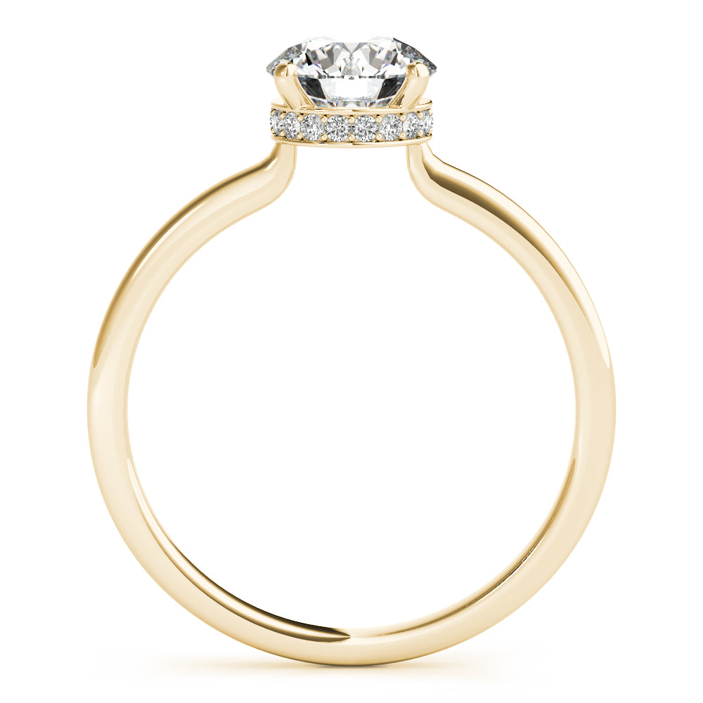 Hidden Halo Solitaire Engagement Ring