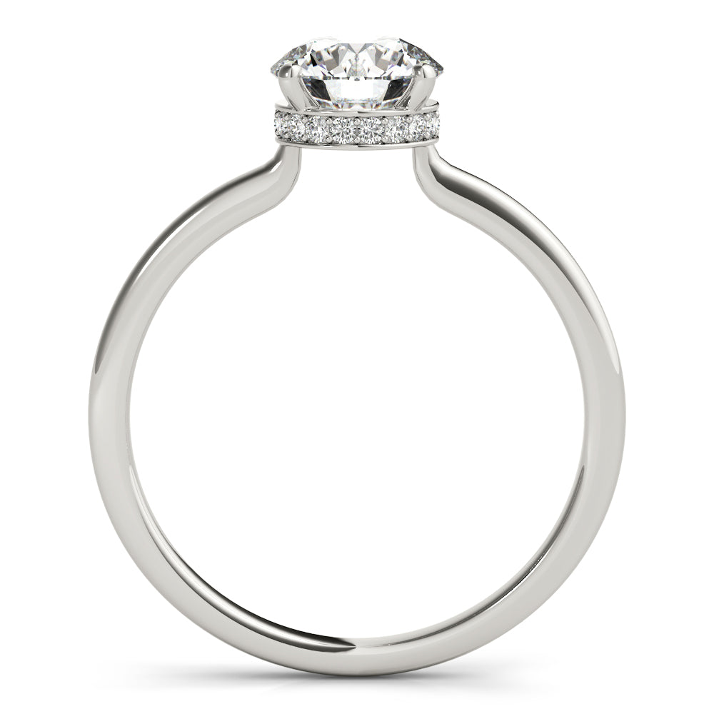 Hidden Halo Solitaire Engagement Ring