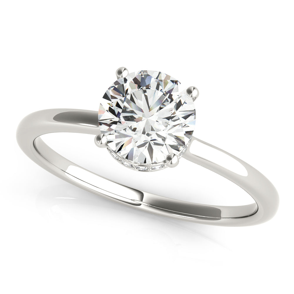 Hidden Halo Solitaire Engagement Ring