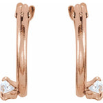 Load image into Gallery viewer, Cubic Zirconia Youth Hoop Earrings
