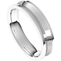 Reverse Knife Edge Mens Wedding Band