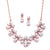 Bridal Rose Gold Necklace And Earring Set