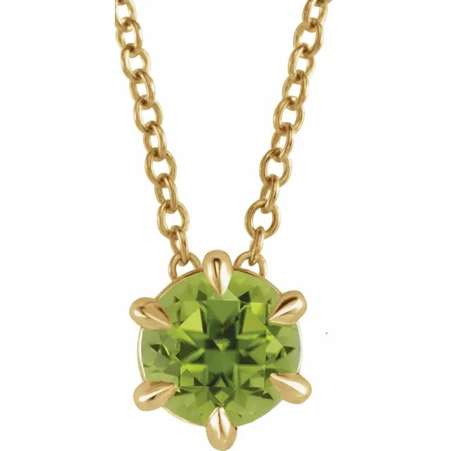 Timeless and Fancy August Birthstone Necklace
