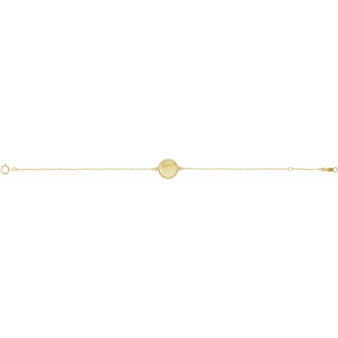 Timelessly Elegant Engravable Beaded Bracelet