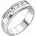 Channel Set Five Stone Diamond Band