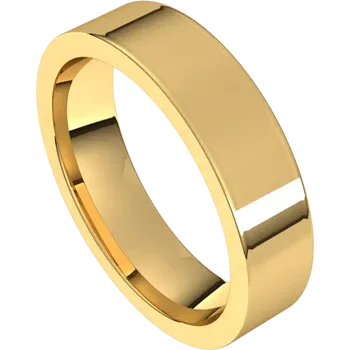 Flat Comfort Fit Wedding Band