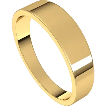 Flat Tapered Mens Wedding Band