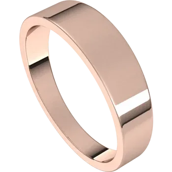 Flat Tapered Mens Wedding Band