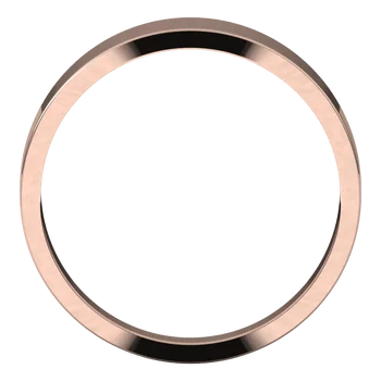 Flat Tapered Mens Wedding Band