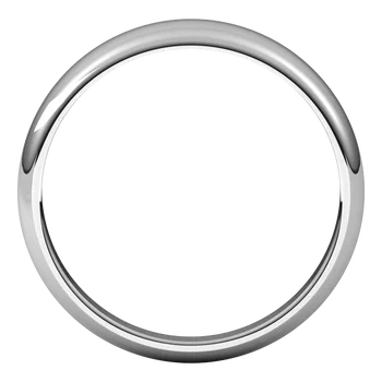 Round Tapered Half Round Wedding Band For Men